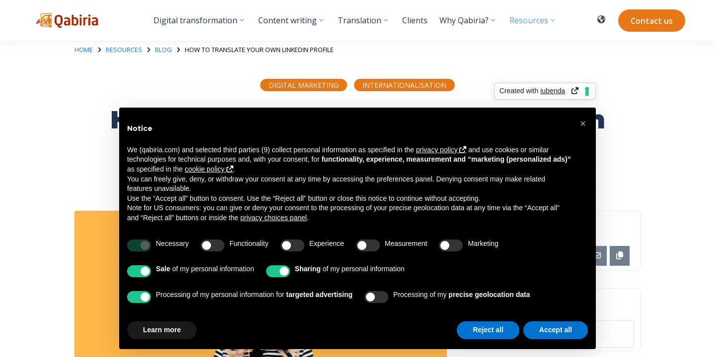 How to Translate Your Own LinkedIn Profile | Digital transformation ...
