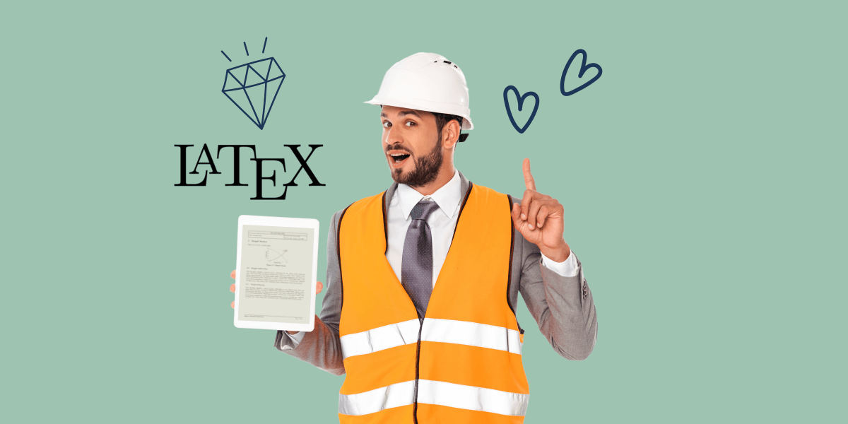 Ingegnere con tablet manuale latex