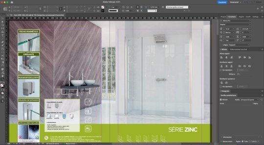 Schermata catalogo Glassinox in InDesign