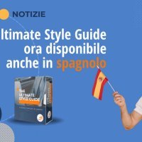 ragazzo con guida di stile e bandiera spagna