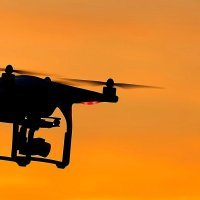 drone sunset