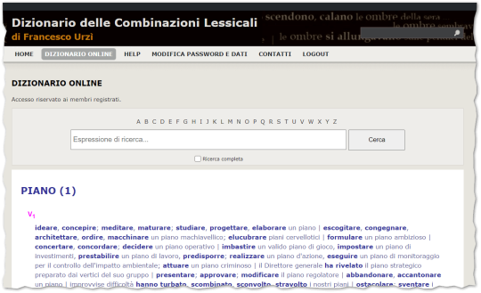 Schermata del DCL online