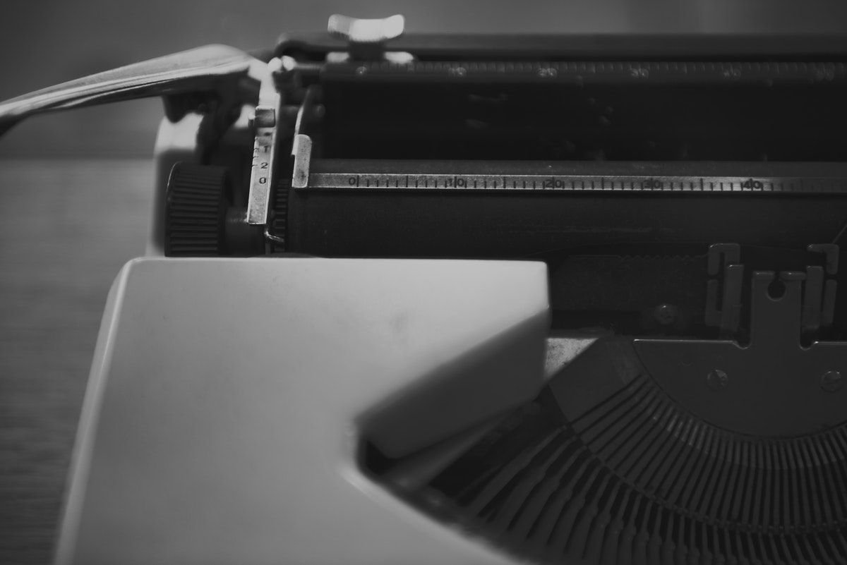 Detalle de máquina de escribir