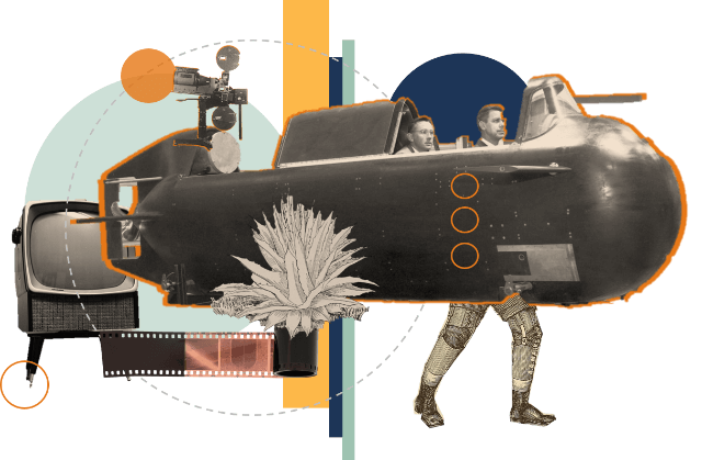 Collage con submarino