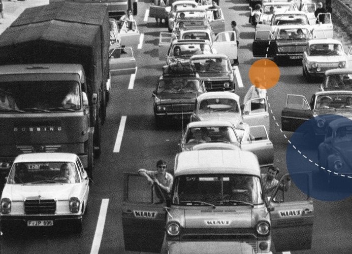 Traffic jam on the highway