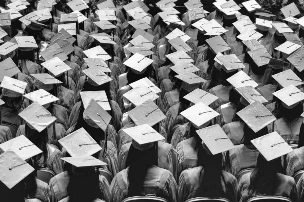 Students at graduation
