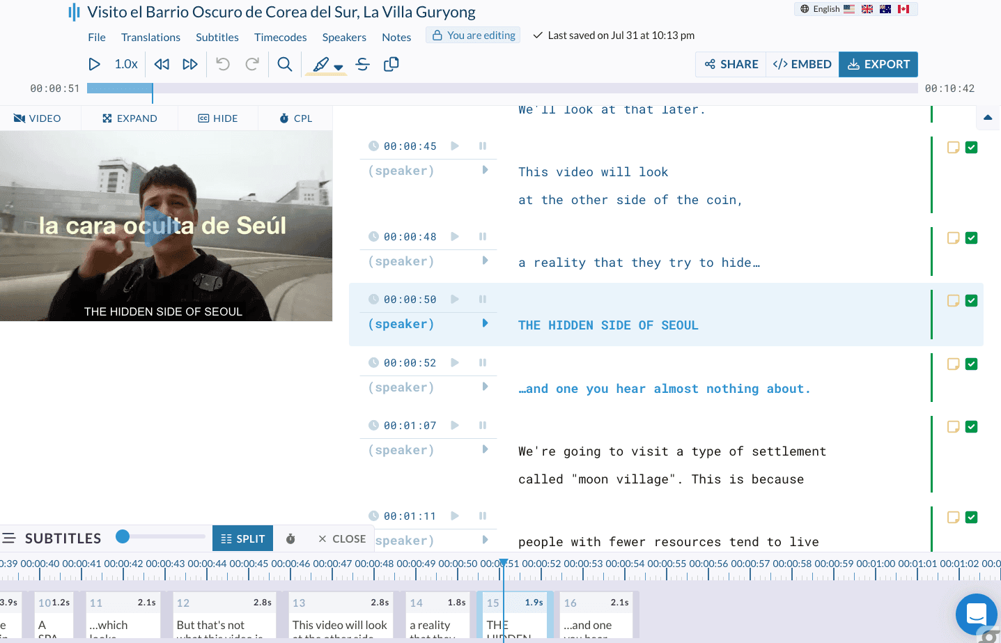 Interfaccia di Sonix