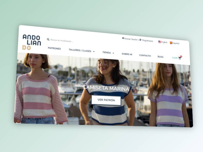 Home screen of andoliando.com