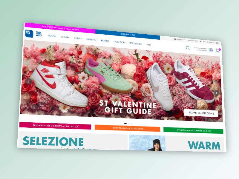 AW-LAB.com home screen
