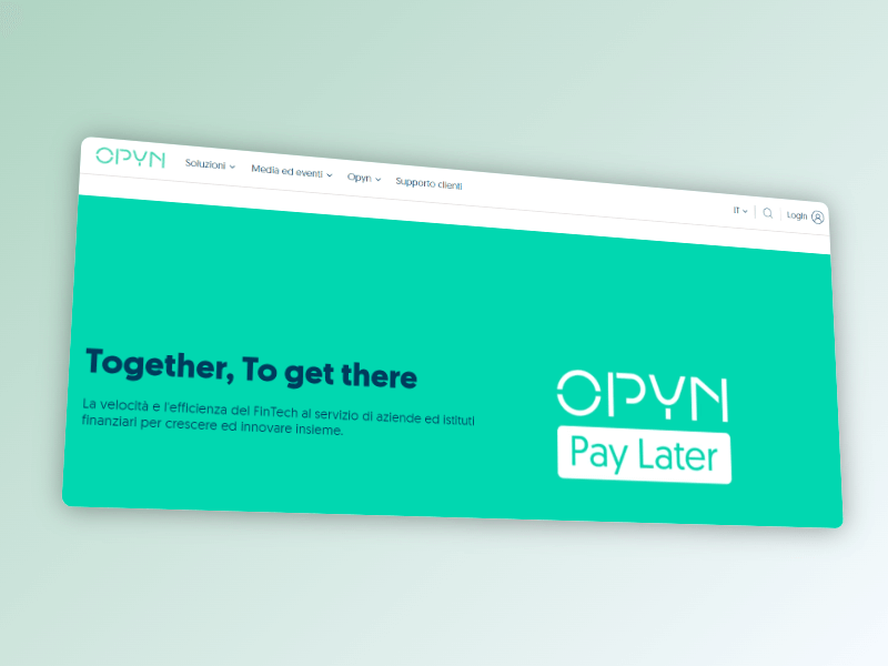 Opyn home screen