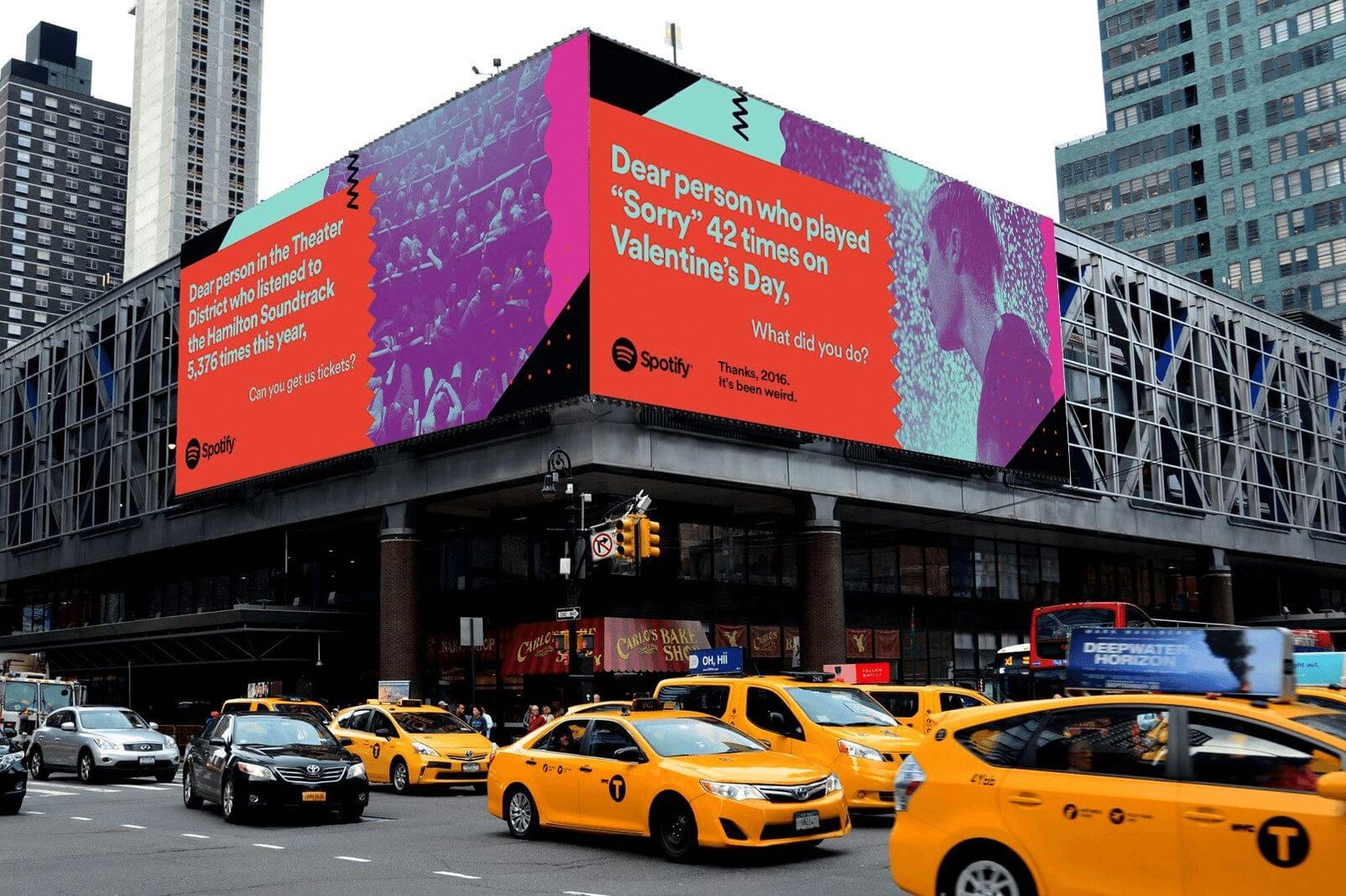 Cartellone pubblicitario di Spotify