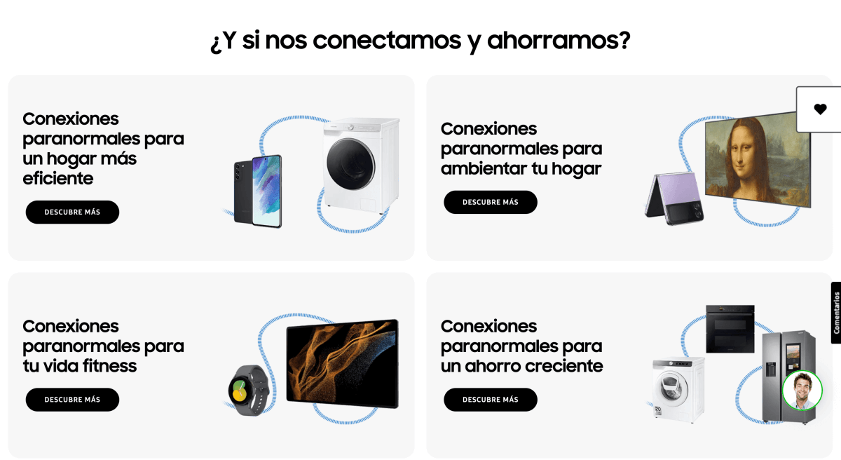 CTA sitio Samsung