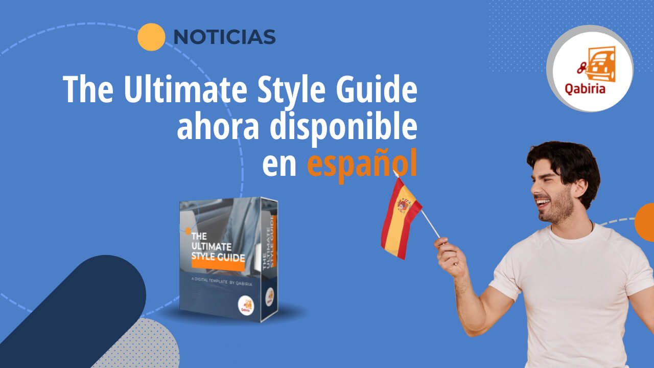 Chico con guia de estilo y bandera espana