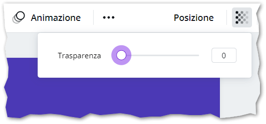 Screenshot of Canva.com: transparency option
