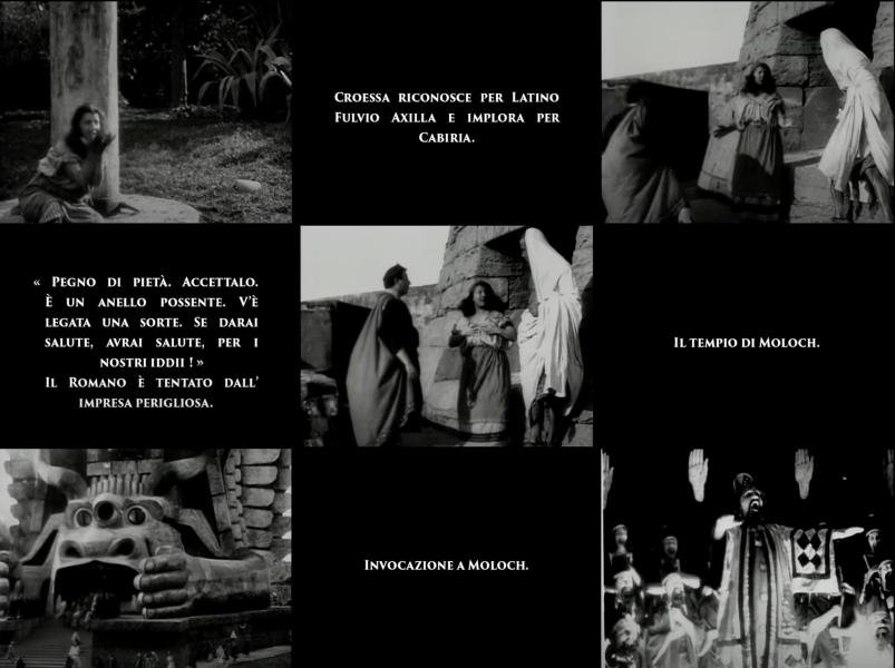 Frames from the film Cabiria by Giovanni Pastrone